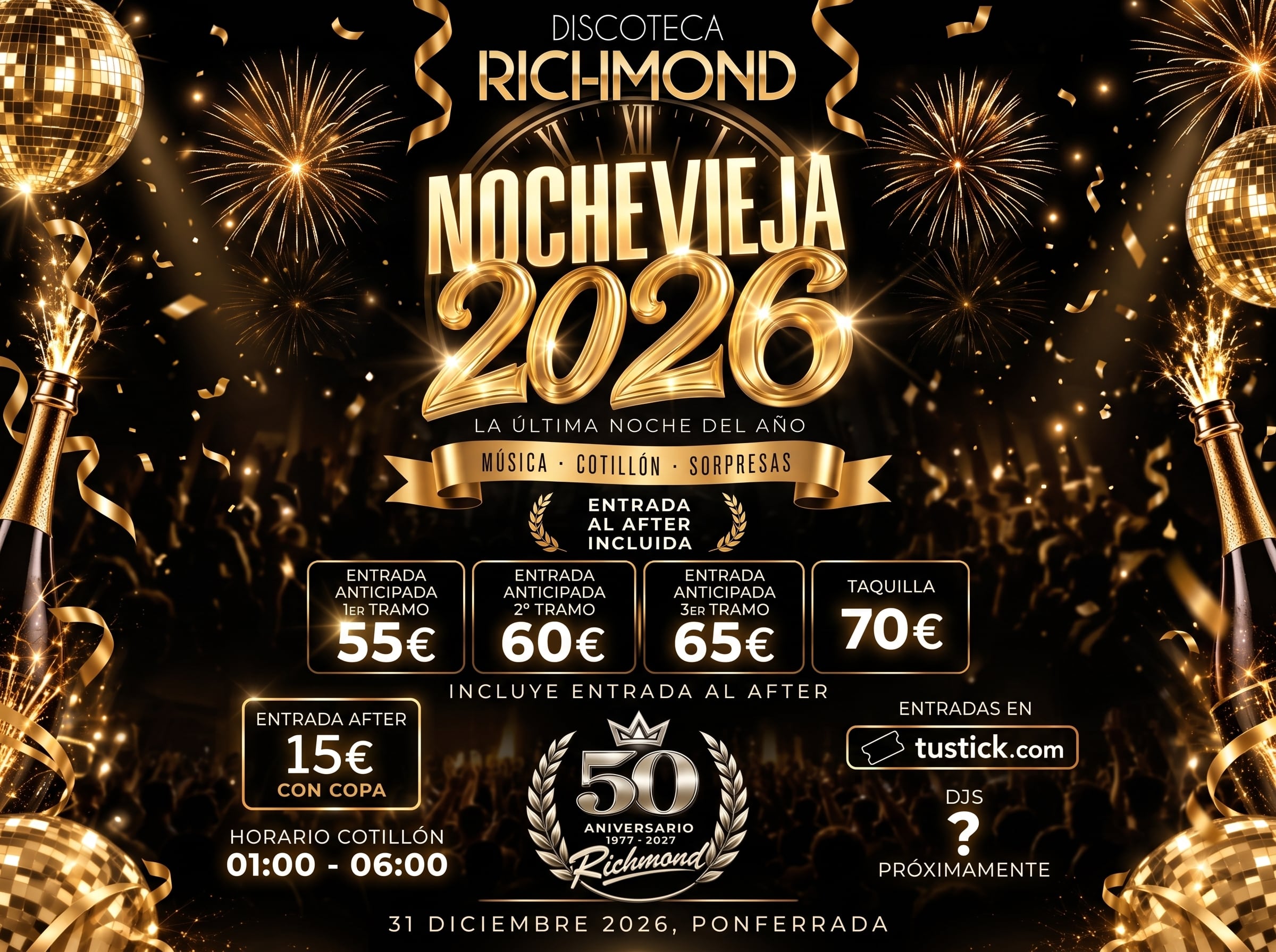 Nochevieja 2026 en Ponferrada
